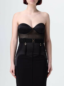 �G���U�x�b�^ �t�����L ELISABETTA FRANCHI T�V���c �g�b�v�X ���f�B�[�X �u���b�N T-shirts and tops BO02662E2 �֐� �������� 2026SS gi