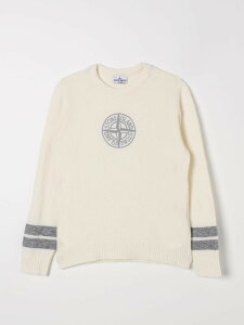 �X�g�[�� �A�C�����h STONE ISLAND JUNIOR �N���[�l�b�N�W�����p�[ �j�b�g�E�F�A �{�[�C�Y �z���C�g Crew neck jumpers 8116523H3 White �֐� �������� 2025AW gi
