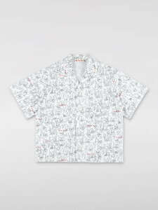 �}���j MARNI �V���c �{�[�C�Y �z���C�g Casual shirts M01373M00U8 �֐� �������� 2025SS gi
