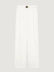 �}�b�N�X�}�[�� �X�e���f�B�I MAX MARA STUDIO �Y�{�� �p���c ���f�B�[�X �z���C�g Trousers 2516131011600 White �֐� �������� 2025AW gi