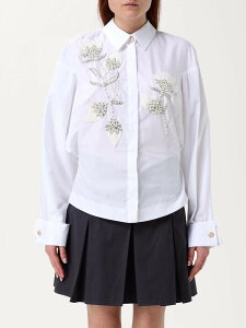 �G���U�x�b�^ �t�����L ELISABETTA FRANCHI �V���c ���f�B�[�X �z���C�g Shirts CA112 �֐� �������� 2025SS gi