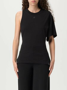 �N���[�W�� COURREGES T�V���c �g�b�v�X ���f�B�[�X �u���b�N T-shirts and tops 225JTS201JS0107 �֐� �������� 2025SS gi