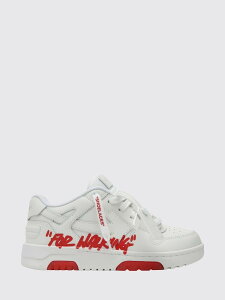 �I�t �z���C�g OFF-WHITE �t���b�g�X�j�[�J�[ �X�j�[�J�[ �{�[�C�Y �z���C�g Flat sneakers OBIA011S26BLEA002 �֐� �������� 2026SS gi