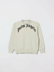 �p�[���E�G���W�F���X PALM ANGELS �N���[�l�b�N�W�����p�[ �j�b�g�E�F�A �{�[�C�Y �O���[ Crew neck jumpers PBBA012S26FLE001 �֐� �������� 2026SS gi