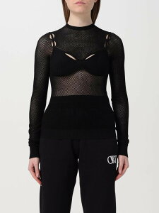�I�t�z���C�g OFF WHITE T�V���c �g�b�v�X ���f�B�[�X �u���b�N T-shirts and tops OWHT020S24KNI001 �֐� �������� 2025AW gi