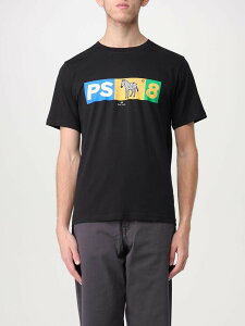 �|�[���X�~�X PAUL SMITH T�V���c �����Y �u���b�N T-shirts M2R011RLP4251 �֐� �������� 2023AW gi