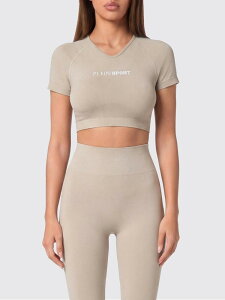 �v���C���E�X�|�[�c PLEIN SPORT T�V���c �g�b�v�X ���f�B�[�X �O���[ T-shirts and tops SAECWTK3566STE003N �֐� �������� 2026SS gi