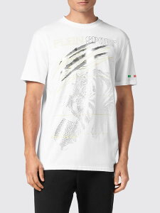 �v���C���X�|�[�c PLEIN SPORT T�V���c �����Y �z���C�g T-shirts SAECMTK8006STE001N �֐� �������� 2026SS gi