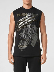 �v���C���X�|�[�c PLEIN SPORT T�V���c �����Y �u���b�N T-shirts SAECMTK8007STE001N �֐� �������� 2026SS gi