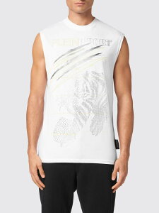 �v���C���X�|�[�c PLEIN SPORT T�V���c �����Y �z���C�g T-shirts SAECMTK8007STE001N �֐� �������� 2026SS gi
