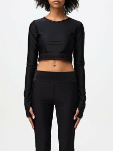 ���F���T�[�`�F�E�W�[���Y�E�N�`���[�� VERSACE JEANS COUTURE T�V���c �g�b�v�X ���f�B�[�X �u���b�N T-shirts and tops 77HAH218J0148 �֐� �������� 2024AW gi
