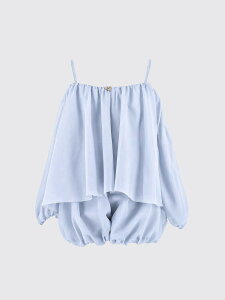 �s���R�L�b�Y PINKO KIDS �p�W���} �Z�b�g�A�b�v �K�[���Y �u���[ Nightwear KFTA0140CA005 Blue �֐� �������� 2026SS gi