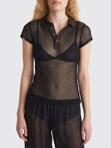 �p���}�E�[�� PALOMA WOOL T�V���c �g�b�v�X ���f�B�[�X �u���b�N T-shirts and tops WD6202 Black �֐� �������� 2026SS gi