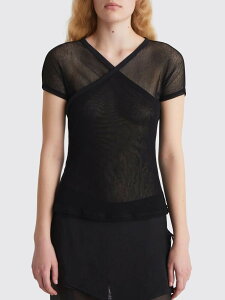 �p���}�E�[�� PALOMA WOOL T�V���c �g�b�v�X ���f�B�[�X �u���b�N T-shirts and tops WD6203 Black �֐� �������� 2026SS gi