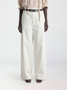 �����[�� LEMAIRE �Y�{�� �p���c ���f�B�[�X �z���C�g Trousers PA1273LF1531 �֐� �������� 2026SS gi