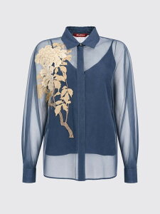 �}�b�N�X�}�[�� �X�e���f�B�I MAX MARA STUDIO �V���c ���f�B�[�X �u���[ Shirts 2616261014600 Blue �֐� �������� 2026SS gi