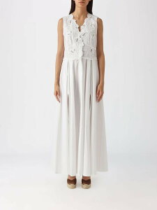 �G���}���m �V�F�����B�[�m ERMANNO SCERVINO �����s�[�X �h���X ���f�B�[�X �z���C�g Dresses D484Q301QDV �֐� �������� 2026SS gi