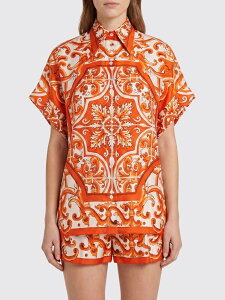 �h���`�F&�K�b�o�[�i DOLCE&GABBANA �V���c ���f�B�[�X �I�����W Shirts F5T52TGDDRE Orange �֐� �������� 2026AW gi
