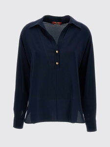 �}�b�N�X�}�[�� �X�e���f�B�I MAX MARA STUDIO �|���V���c ���f�B�[�X �u���[ Polo 2626116061600 Blue �֐� �������� 2026AW gi