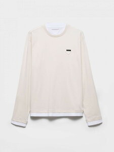 �v���_ PRADA T�V���c �����Y �z���C�g T-shirts UJL73B11CD White �֐� �������� 2026AW gi