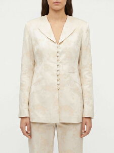 �K�j�[ GANNI �X�[�c�W���P�b�g �X�[�c �W���P�b�g ���f�B�[�X Suit Jackets A1020082 Ivory �֐� �������� 2026AW gi