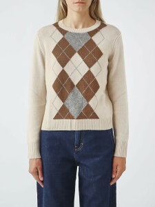 �}�b�N�X�}�[�� �X�e���f�B�I MAX MARA STUDIO �Z�[�^�[ �j�b�g�E�F�A ���f�B�[�X Knitwear 2626366082600 Ecru �֐� �������� 2026AW gi