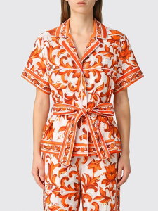�h���`�F&�K�b�o�[�i DOLCE&GABBANA �V���c ���f�B�[�X �I�����W Shirts F5G67TGDDRE Orange �֐� �������� 2026AW gi