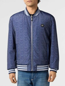 �t�B���b�v �v���C�� PHILIPP PLEIN �W���P�b�g �����Y �u���[ Jackets FAFCMRB3092PNY002N Blue �֐� �������� 2026AW gi