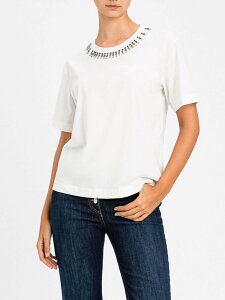 �A�e�B�`���[�h �c�C���Z�b�g ACTITUDE TWINSET �|���V���c T�V���c ���f�B�[�X �z���C�g T-shirts and polo shirts 262AP2480 White �֐� �������� 2026AW gi