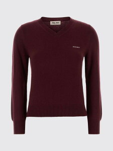�~���E �~���E MIU MIU �Z�[�^�[ �j�b�g�E�F�A ���f�B�[�X Knitwear MML08KSOOO6600 Amaranth �֐� �������� 2026AW gi