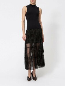�c�C���Z�b�g TWINSET �����s�[�X �h���X ���f�B�[�X �u���b�N Dresses 262TT3421 Black �֐� �������� 2026AW gi