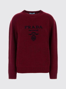 �v���_ PRADA �Z�[�^�[ �j�b�g�E�F�A ���f�B�[�X Knitwear P24G1VS2321YMW Amaranth �֐� �������� 2026AW gi