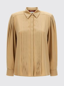 �}�b�N�X�}�[�� �X�e���f�B�I MAX MARA STUDIO �V���c ���f�B�[�X �x�[�W�� Shirts 2626116012600 Beige �֐� �������� 2026AW gi