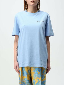 �G�g�� ETRO �|���V���c T�V���c ���f�B�[�X �u���[ T-shirts and polo shirts WRMA0005AK791 Blue �֐� �������� 2025AW gi