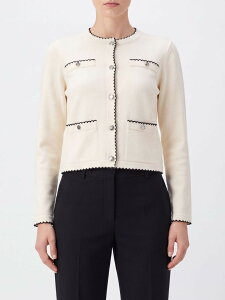 �g���[ �o�[�` TORY BURCH �Z�[�^�[ �j�b�g�E�F�A ���f�B�[�X Knitwear 182317 Ivory �֐� �������� 2026AW gi