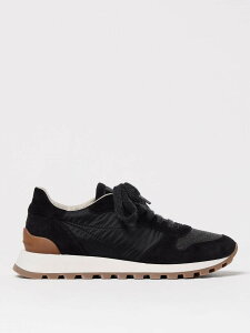�u���l���N�`�l�� BRUNELLO CUCINELLI �X�j�[�J�[ ���f�B�[�X �u���b�N Sneakers MZSFG1960 �֐� �������� 2025AW gi