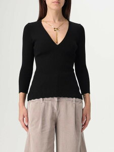 �G���U�x�b�^ �t�����L ELISABETTA FRANCHI �Z�[�^�[ �j�b�g�E�F�A ���f�B�[�X �u���b�N Knitwear MK54S �֐� �������� 2025AW gi