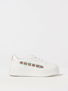 �O�b�` GUCCI �t���b�g�X�j�[�J�[ �X�j�[�J�[ �{�[�C�Y �z���C�g Flat sneakers 8136012SH50 �֐� �������� 2025AW gi