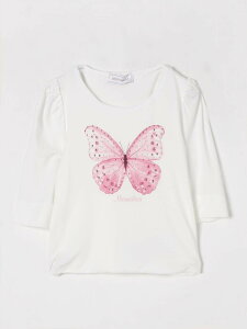 ���i���U MONNALISA �����O�X���[�uT�V���c T�V���c �{�[�C�Y �z���C�g Long sleeve t-shirts 71E6015211 �֐� �������� 2025AW gi
