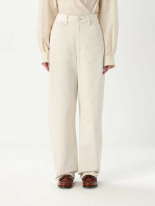�����[�� LEMAIRE �Y�{�� �p���c ���f�B�[�X �z���C�g Trousers PA1181LF1365 �֐� �������� 2025SS gi