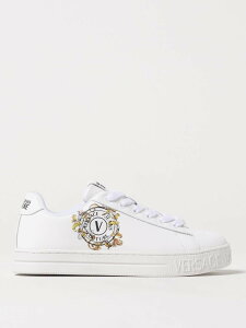 ���F���T�[�`�F�E�W�[���Y�E�N�`���[�� VERSACE JEANS COUTURE �X�j�[�J�[ ���f�B�[�X �z���C�g Sneakers 78VA3SK3ZPB08 �֐� �������� 2025SS gi