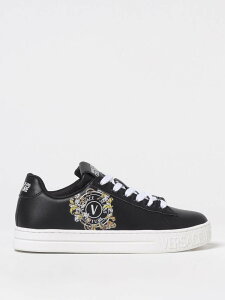 ���F���T�[�`�F�E�W�[���Y�E�N�`���[�� VERSACE JEANS COUTURE �X�j�[�J�[ ���f�B�[�X �u���b�N Sneakers 78VA3SK3ZPB08 �֐� �������� 2025SS gi