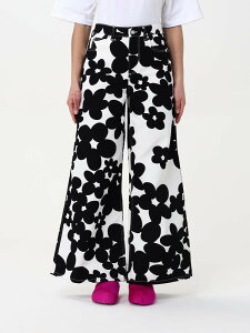 �}���j MARNI �Y�{�� �p���c ���f�B�[�X �u���b�N Trousers PAMA0514S0UTC462 �֐� �������� 2025SS gi