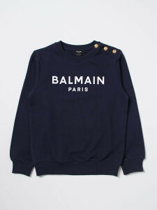 �o���}�� BALMAIN �N���[�l�b�N�W�����p�[ �j�b�g�E�F�A �{�[�C�Y �u���[ Crew neck jumpers BS4Q30Z0001 �֐� �������� 2025AW gi