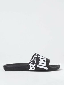 �W���X�g �J���@�� JUST CAVALLI �t���b�g�V���[�Y �T���_�� �����Y �u���b�N Flat Shoes 78QA3SZ1ZS785 �֐� �������� 2025SS gi