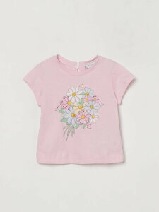 ���i���U MONNALISA T�V���c �g�b�v�X �x�r�[���j�Z�b�N�X �s���N T-shirt 39E6125002 Pink �֐� �������� 2025SS gi