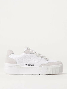 �W���X�g �J���@�� JUST CAVALLI �X�j�[�J�[ ���f�B�[�X �z���C�g Sneakers 78RA3ST3ZPB00 �֐� �������� 2025SS gi
