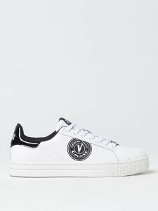 ���F���T�[�`�F�E�W�[���Y�E�N�`���[�� VERSACE JEANS COUTURE �X�j�[�J�[ ���f�B�[�X �z���C�g Sneakers 78YA3SK1ZPB01 �֐� �������� 2025SS gi