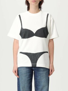 �}�[�N �W�F�C�R�u�X MARC JACOBS �|���V���c T�V���c ���f�B�[�X �z���C�g T-shirts and polo shirts 2S5RTP050C21 �֐� �������� 2025SS gi