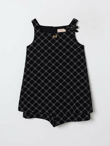 �G���U�x�b�^ �t�����L ELISABETTA FRANCHI LA MIA BAMBINA �p�W���} �Z�b�g�A�b�v �K�[���Y �u���b�N Nightwear EFTA0990GA018 �֐� �������� 2025AW gi